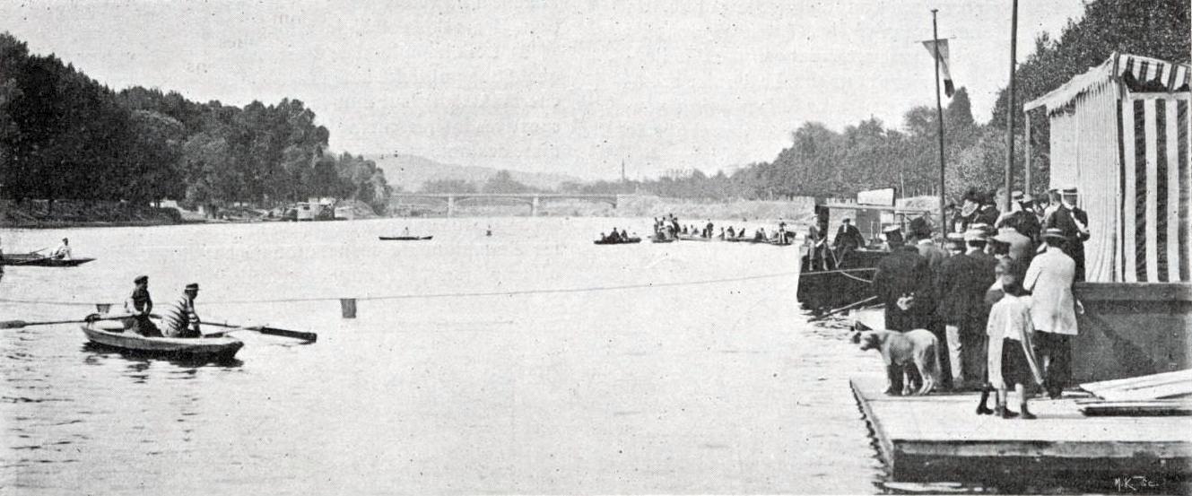 Le bassin dAsnières pour les compétitions de natation lors des Jeux Olympiques de 1900